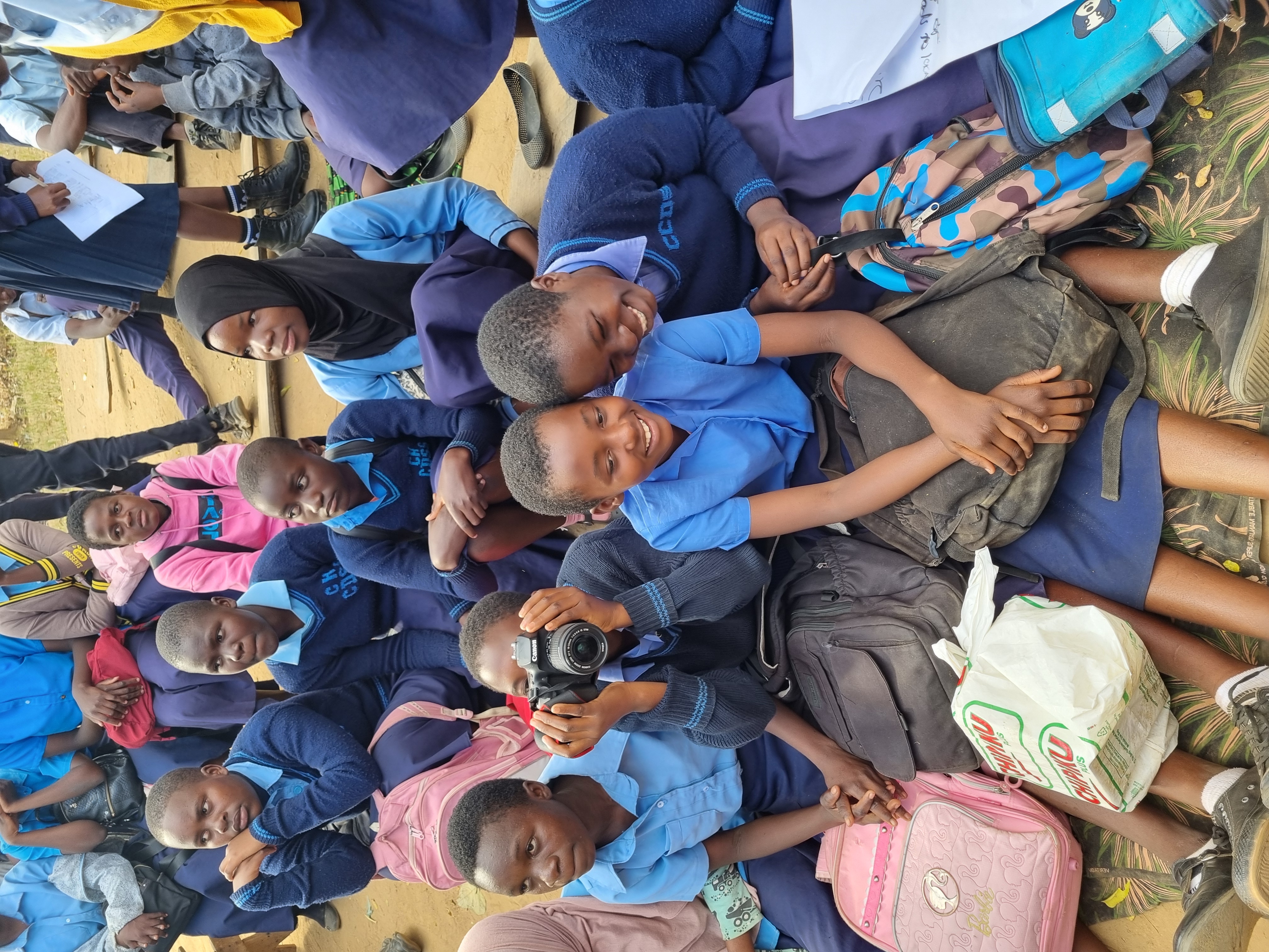 Students participating in a school mental health club